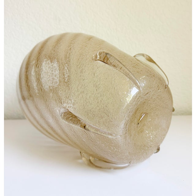 14" Murano Champagne Ribbon Vase, Attributed, Mid 20th Century For Sale - Image 14 of 15