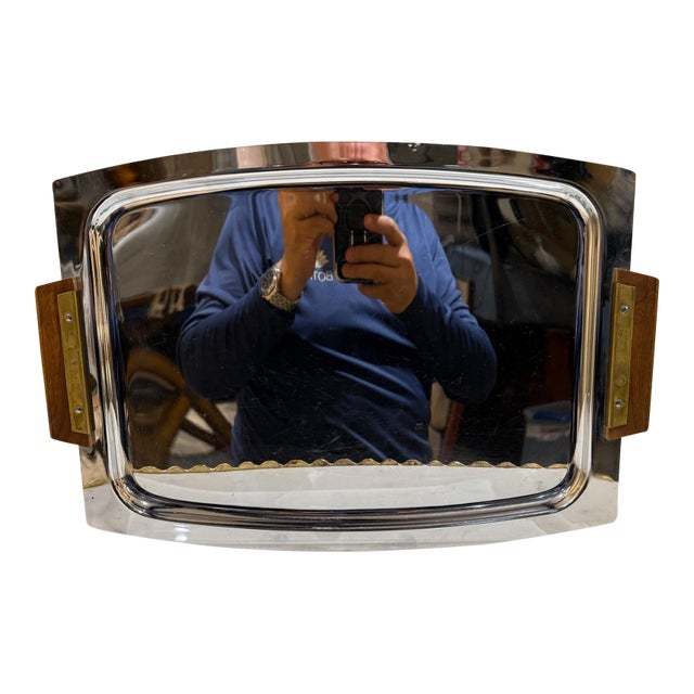 Sculptural Kromex Hostess Serving Tray Platter Mid-Century Modern For Sale