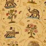 Sample- Schumacher La Menagerie Fabric in Marigold For Sale