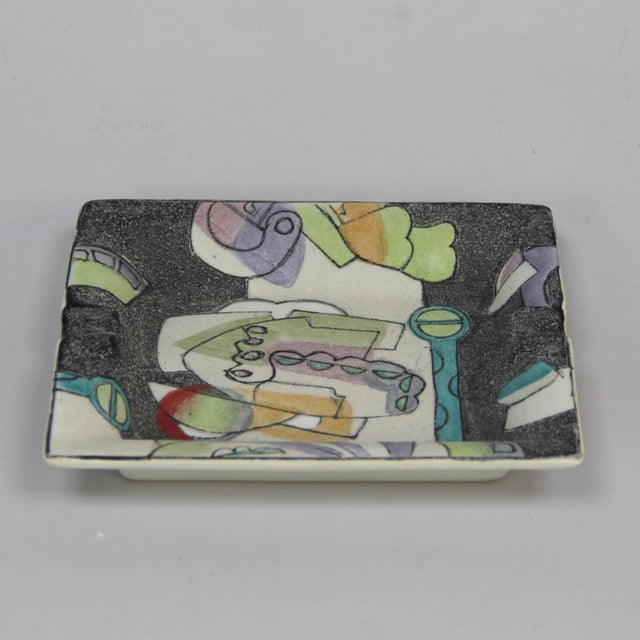 Postmodern Vintage Ceramic Ashtray, 1980s For Sale - Image 3 of 7