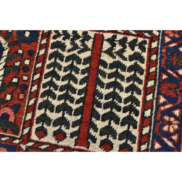 Textile Bakhtiari Rug 7′ X 10’4” Multicolor Wool Vintage Hand-Knotted Carpet For Sale - Image 7 of 15