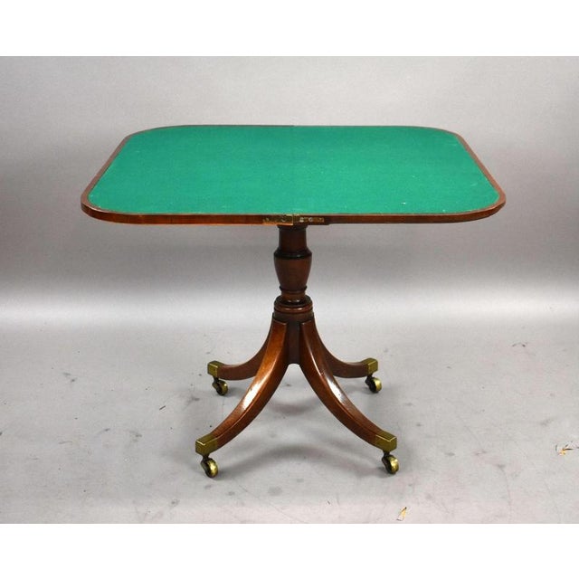 Regency Mahogany Card Table, 1810 For Sale - Image 4 of 12