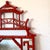 Mid 20th Century Relocation Super Sale! 1960s Authentic Chinoiserie Red Lacquer Pagoda Mirror For Sale - Image 5 of 5