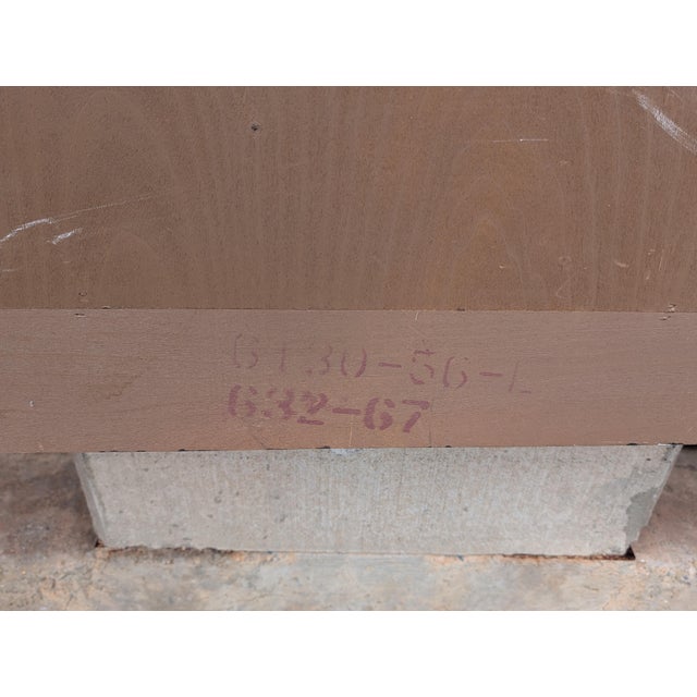 Mid 20th Century Vintage Attributed Broyhill Brasilia Mid Century Walnut Queen Headboard For Sale - Image 5 of 5