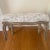 Wood Rose Tarlow Louis XV Ottoman in Gilt Silver Leaf For Sale - Image 7 of 9