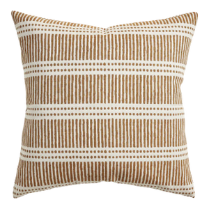 Dash Dot Pillow Cover in Mustard, 22x22 Pillow