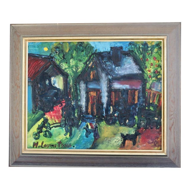 Monica Lorentzen, Home, 1960s, Oil on Panel, Framed For Sale - Image 11 of 11