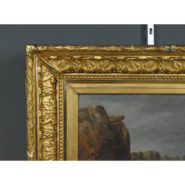 French School Artist, The Wild Coast of Belle-Île-en-Mer, 19th Century, Oil on Wood, Framed For Sale - Image 10 of 17