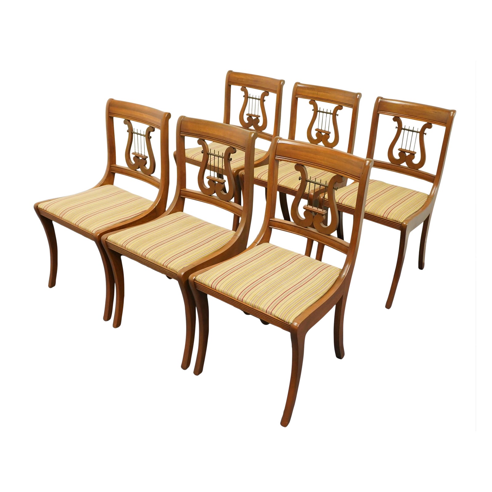 Set of Six Vintage Antique c.a. Bissman Traditional Duncan Phyfe Style