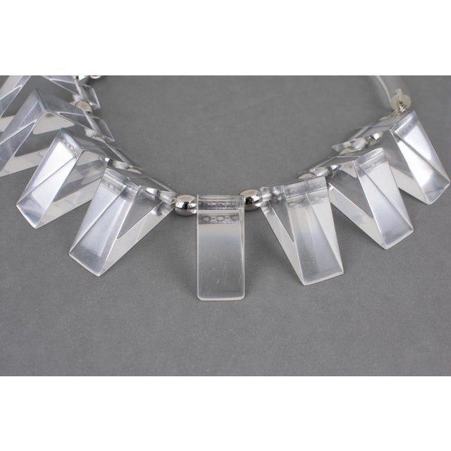 Judith Hendler Clear Acrylic Neck-Ring Choker Necklace For Sale - Image 12 of 18