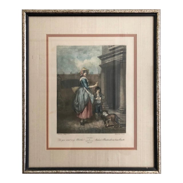 1812 Hand-Colored Engraving by Francis Wheatley – “Do You Want Any Matches?” | Cries of London For Sale