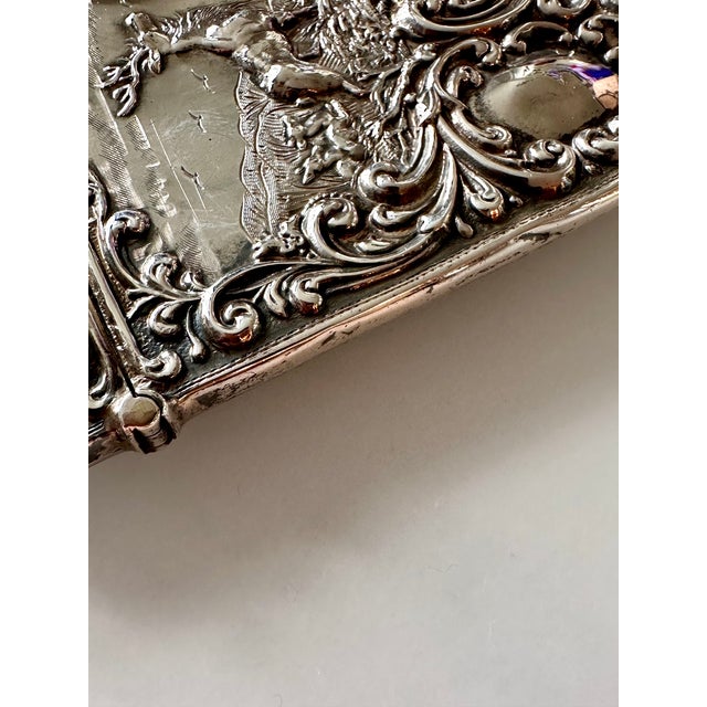 Antique 1909 Edwardian Sterling Silver Stag Calling Card Case by Crisford & Norris For Sale - Image 15 of 16