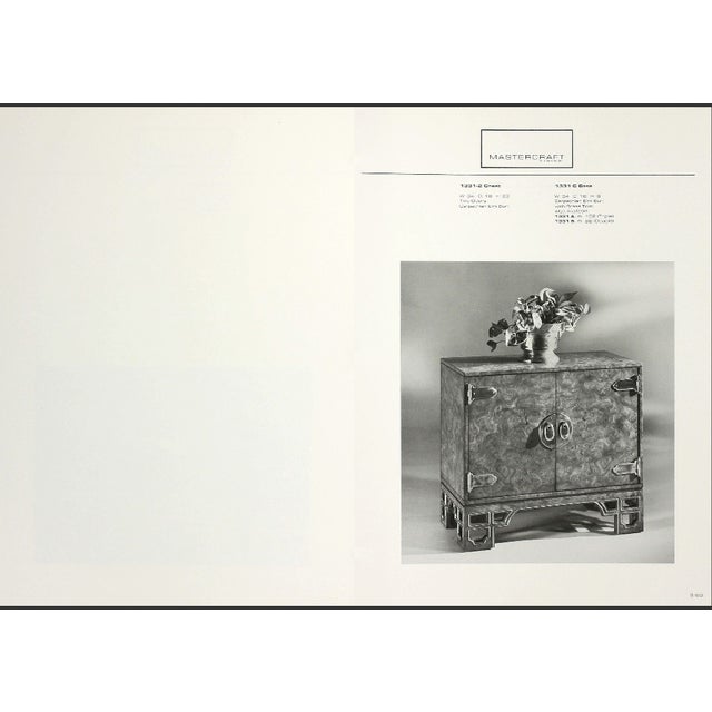 1970’s Ultra Rare Round Mastercraft Burled Glass Top Coffee Table With Intricate Recessed Brass Trim. For Sale - Image 12 of 12