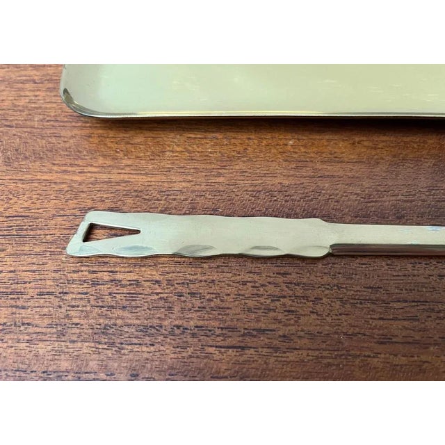 Mid-Century Brass Desk Tray and Letter Opener, 1950s, Set of 2 For Sale - Image 10 of 12