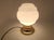 Metal Beehive Opal Murano Glass Table Lamp from Manifattura Di Murano, 1980s For Sale - Image 7 of 7