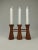 Mid-Century Candle Glow and Vases in Teak, Denmark, Set of 2 For Sale - Image 10 of 12