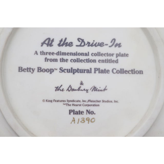 Betty Boop "At the Drive-In" 3-D Sculptural Collector Plate For Sale - Image 9 of 9