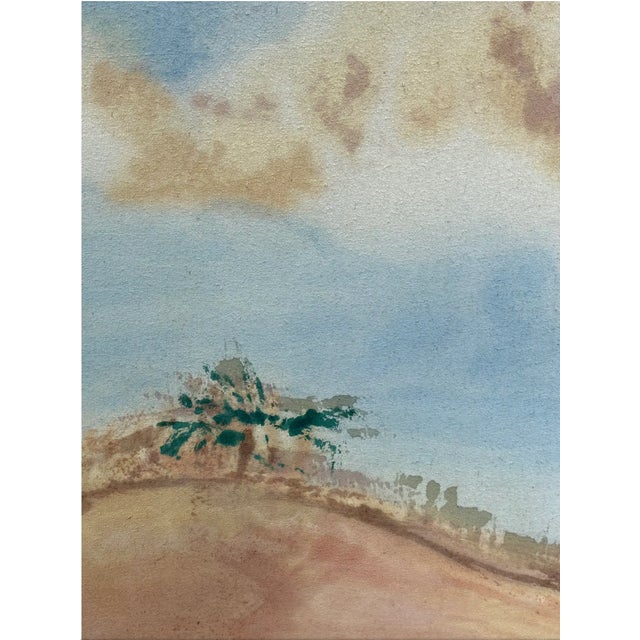 1980s Vintage Painting - Frankenthaler Style Landscape For Sale - Image 5 of 9