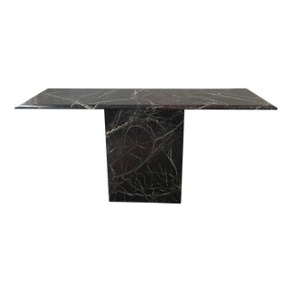 Postmodern Black, Green, and Red Marble Console Table For Sale