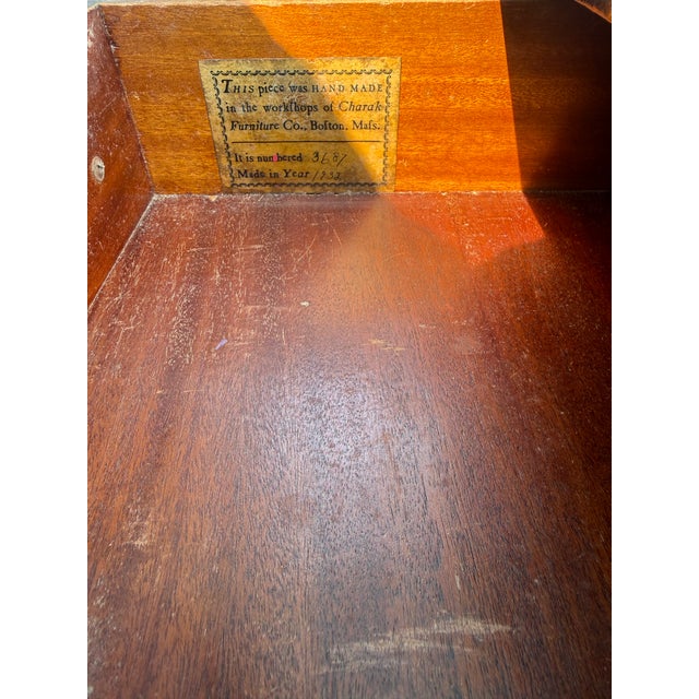 This is a genuine Charak Furniture Co. kneehole desk, made in the workshops of one of Boston's most respected furniture...