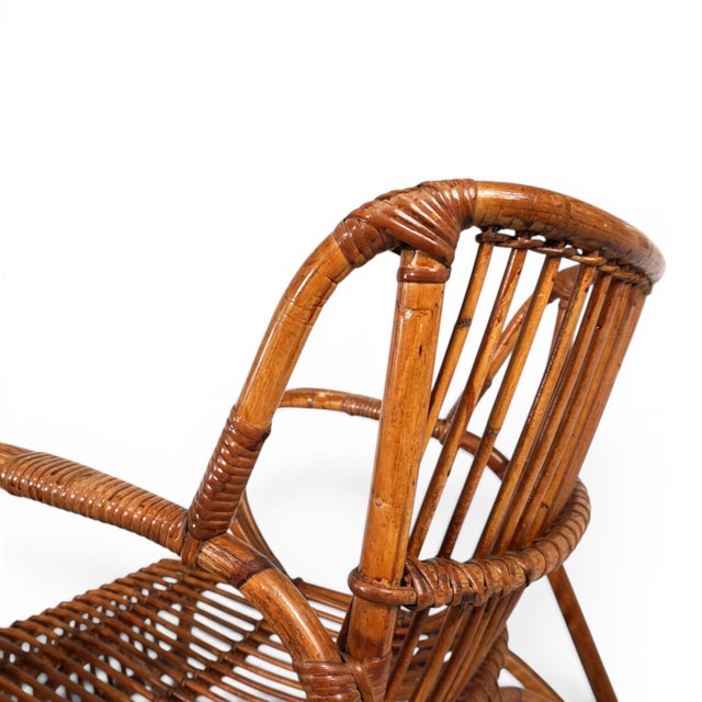 Vintage French Rattan Bamboo Lounge Chairs, 1960, Set of 2 For Sale - Image 16 of 18