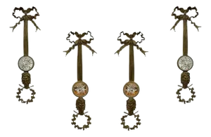 Louis XVI Style, Bronze, Mirror, Four Wall Appliques, France, 19th C.