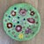 Vintage Vietri Handpainted Green Floral Dinner Plate