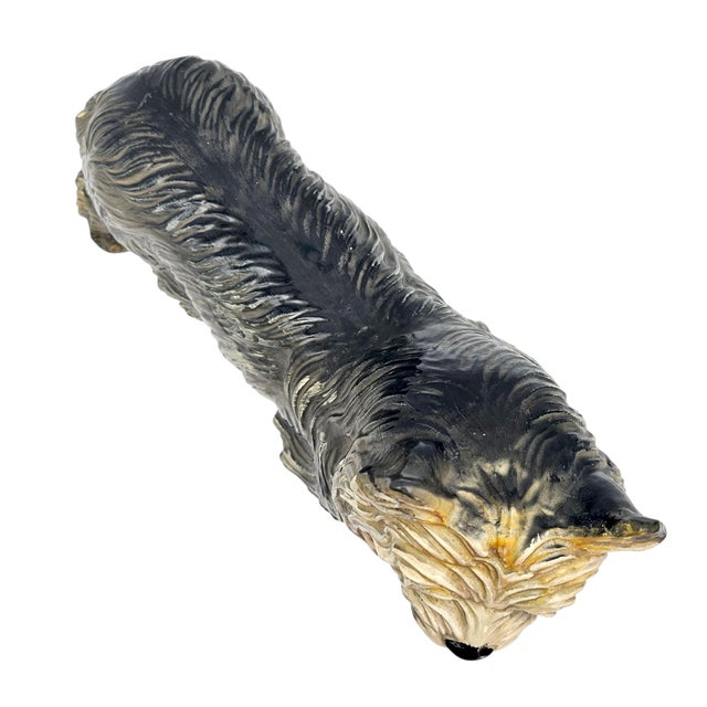 Vintage Mid-Century Italian Style Plaster Yorkie Figurine Enamel 16.5" For Sale - Image 11 of 13