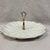Mid-Century Modern Vintage California Pottery Cream White Relish Dish Tray With Gold Metal Handle For Sale - Image 3 of 12