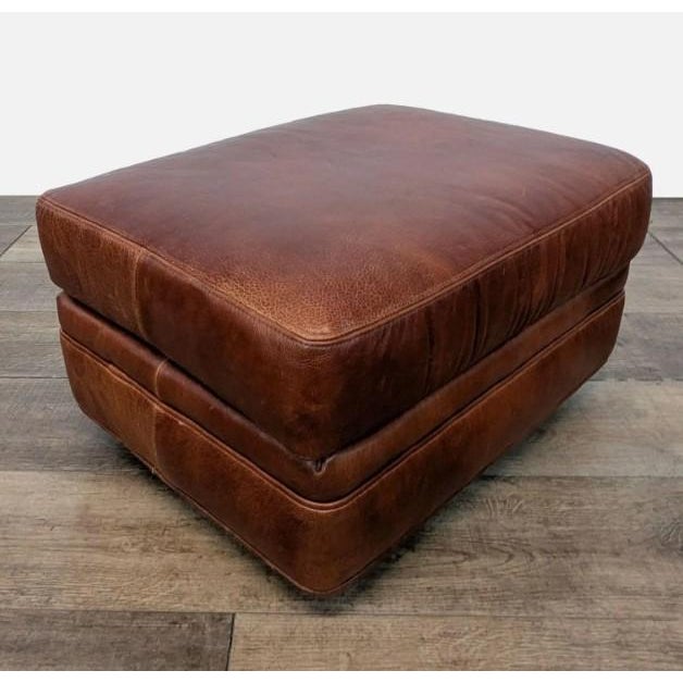 Brown Whittemore-Sherrill Leather Lounge Chair With Ottoman For Sale - Image 8 of 10