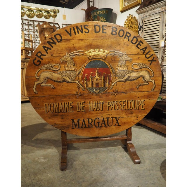 19th Century Tilt-Top French Vineyard Table in Carved Cherry, Margaux For Sale - Image 18 of 18