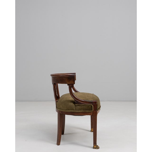 19th Century French Empire Style Tub Chair In Original Patina For Sale - Image 17 of 18