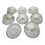 1960s Set of 7 Glass Dessert Bowl/Plate - 15 pcs For Sale