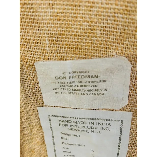 1970s Large Don Freedman "Elegance" Carousel Horse Tapestry Wall Art Hanging Fabric Art, 1970s For Sale - Image 5 of 11