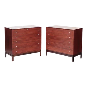 A Pair of Italian Rosewood Chests of Drawers by Ico Parisi for Mim.