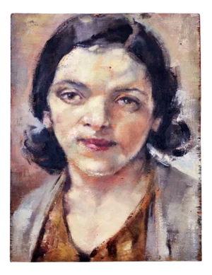 Augusto Majani, Girl Portrait, 1947, Oil on Board