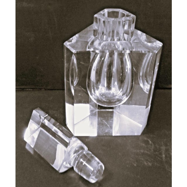 1960s Vintage 1960s Moser Perfume Bottle Lead Free Crystal Damage Free For Sale - Image 5 of 6