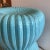 2000 - 2009 Turquoise Ribbed Hourglass Garden Stool For Sale - Image 5 of 9