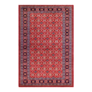 Rustic Shirwan Blue/Beige Wool Rug - 4'4''x5'11'' For Sale