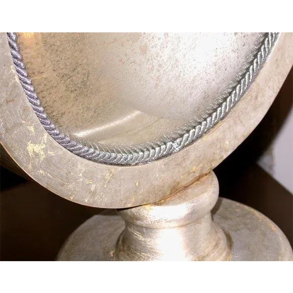 1990s Eccola's Custom Silver Leaf / Vintage Mirror Lamp For Sale - Image 5 of 9