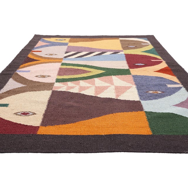 Contemporary Contemporary Indian Kilim Rug, 05'03 X 08'02 For Sale - Image 3 of 10