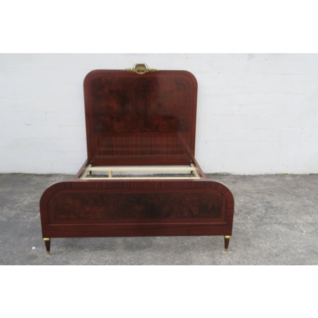 This beautiful Full Queen size Bed is made out of wood, solid wood, mahogany, burlwood, veneer, and metal. This classic...