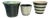 Vintage German Plant Pots in Mint Green and Brown-Anthracite Tones from Veb Keramik Meissen, 1950s, Set of 3 For Sale