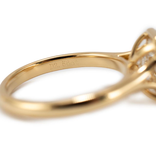 Gold 18k Yellow Gold 2.56ct Radiant Lab Grown Diamond Bezel Set Engagement Ring, Size 7.5 For Sale - Image 8 of 10