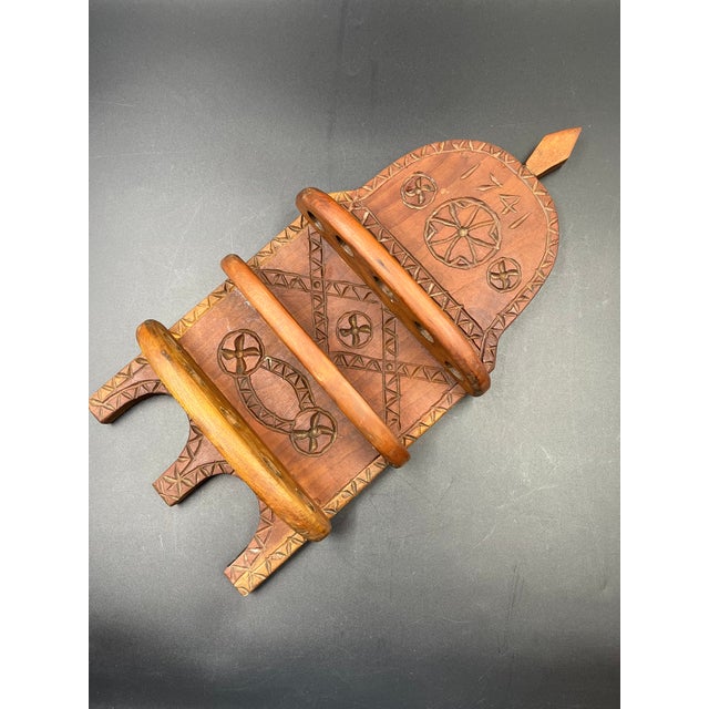 Dated 1741 Fruitwood Spoon Rack For Sale - Image 9 of 12