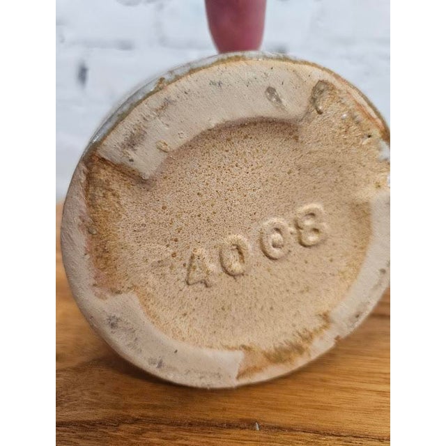 Mid-Century Modern Mid Century Zainesville Stone Age Modern Homespun Art Pottery Vase For Sale - Image 3 of 4