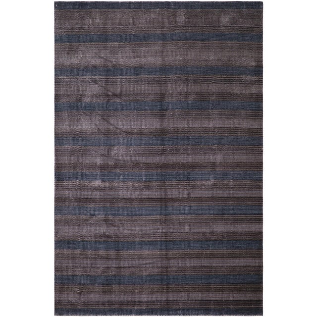Chic Grass Black/Ivory Wool Rug - 8'4''x9'8'' For Sale - Image 9 of 9