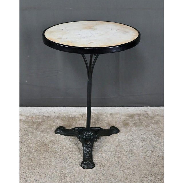Vintage Marble Bistro Table, 1900 For Sale - Image 3 of 15