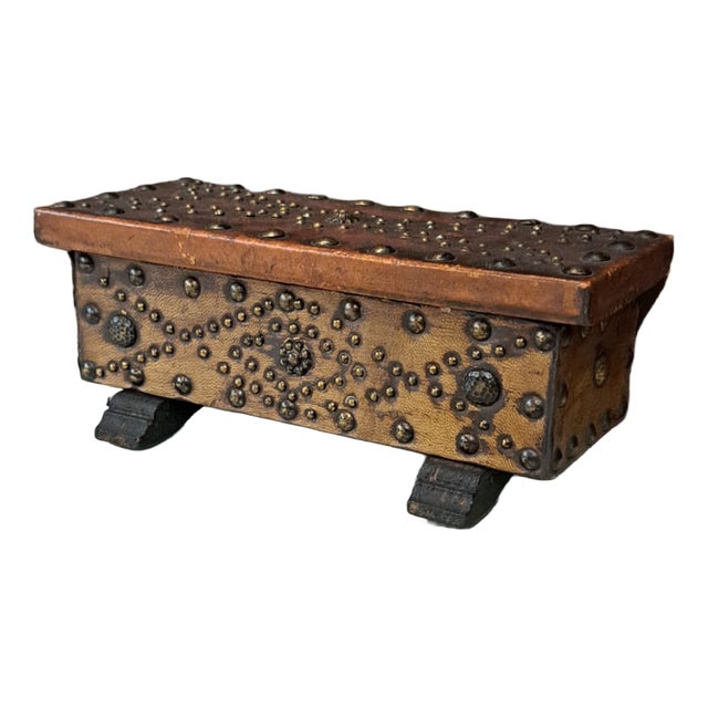 Antique Handcrafted Jewelry Box, 1940s For Sale