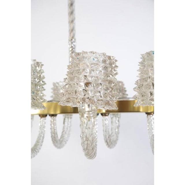 Vintage Art Deco Murano Glass Chandelier by Ercole Barovier, 1940 For Sale - Image 10 of 11